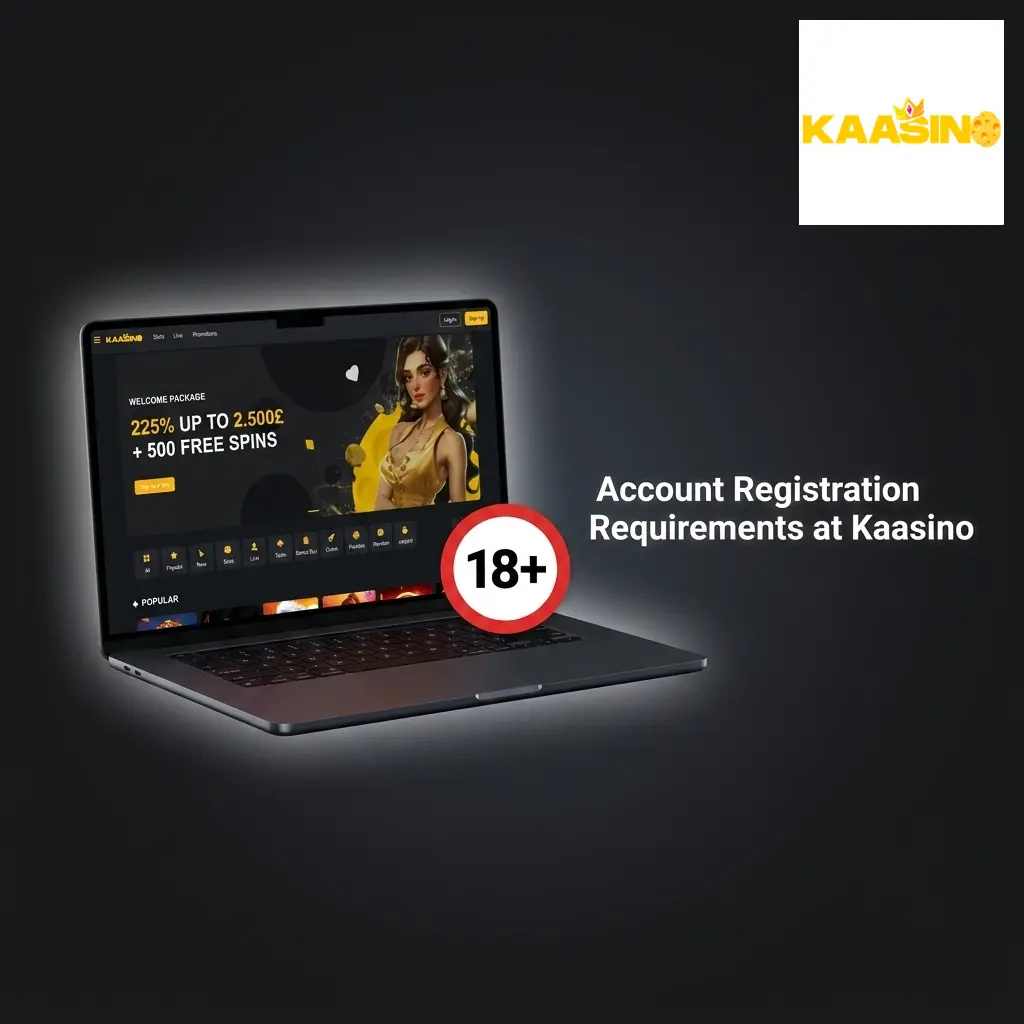 Kaasino account registration requirements showing UK eligibility criteria and identity verification rules for new players