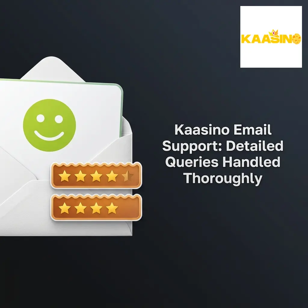 Kaasino email support interface for submitting detailed queries, KYC documents, and formal account complaints to the support team