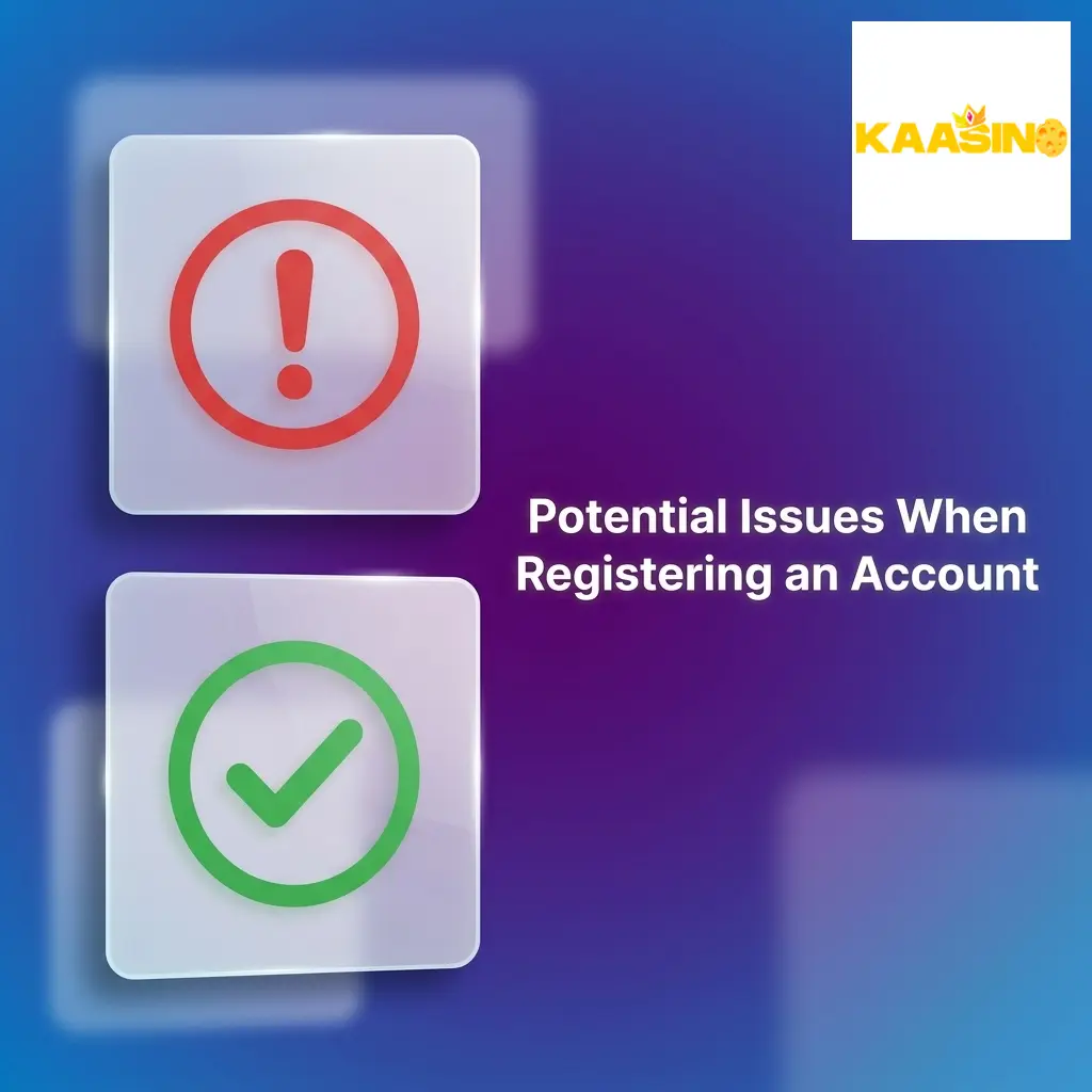 Kaasino account registration issues including email errors, KYC rejections, and form submission problems with support solutions