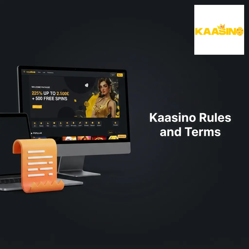 Kaasino terms and conditions overview covering age restrictions, bonus wagering, withdrawals, and responsible gambling rules for UK players
