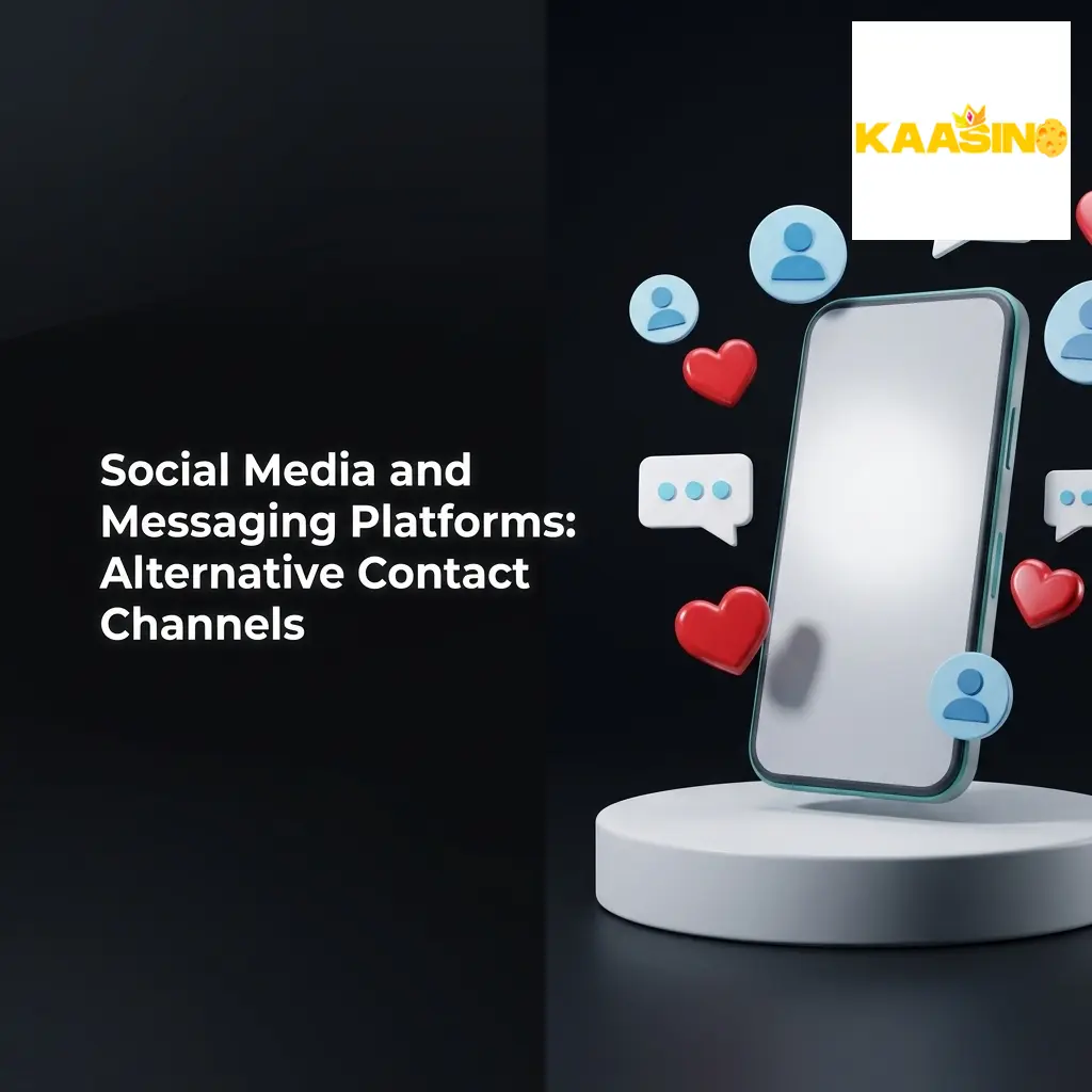 Kaasino customer support via social media and messaging platforms for general queries and service updates