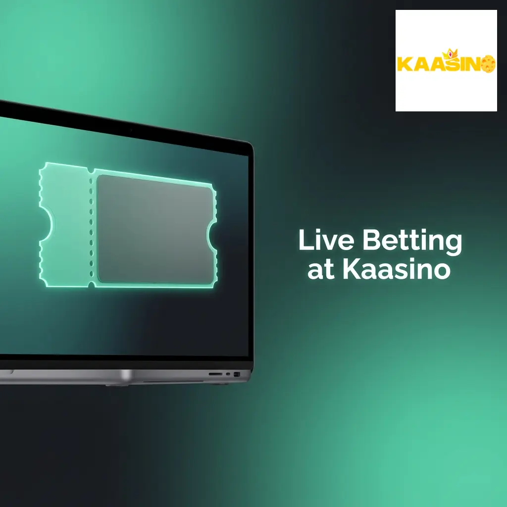Kaasino live betting interface showing in-play sportsbook with live stats, score trackers, and cash-out options