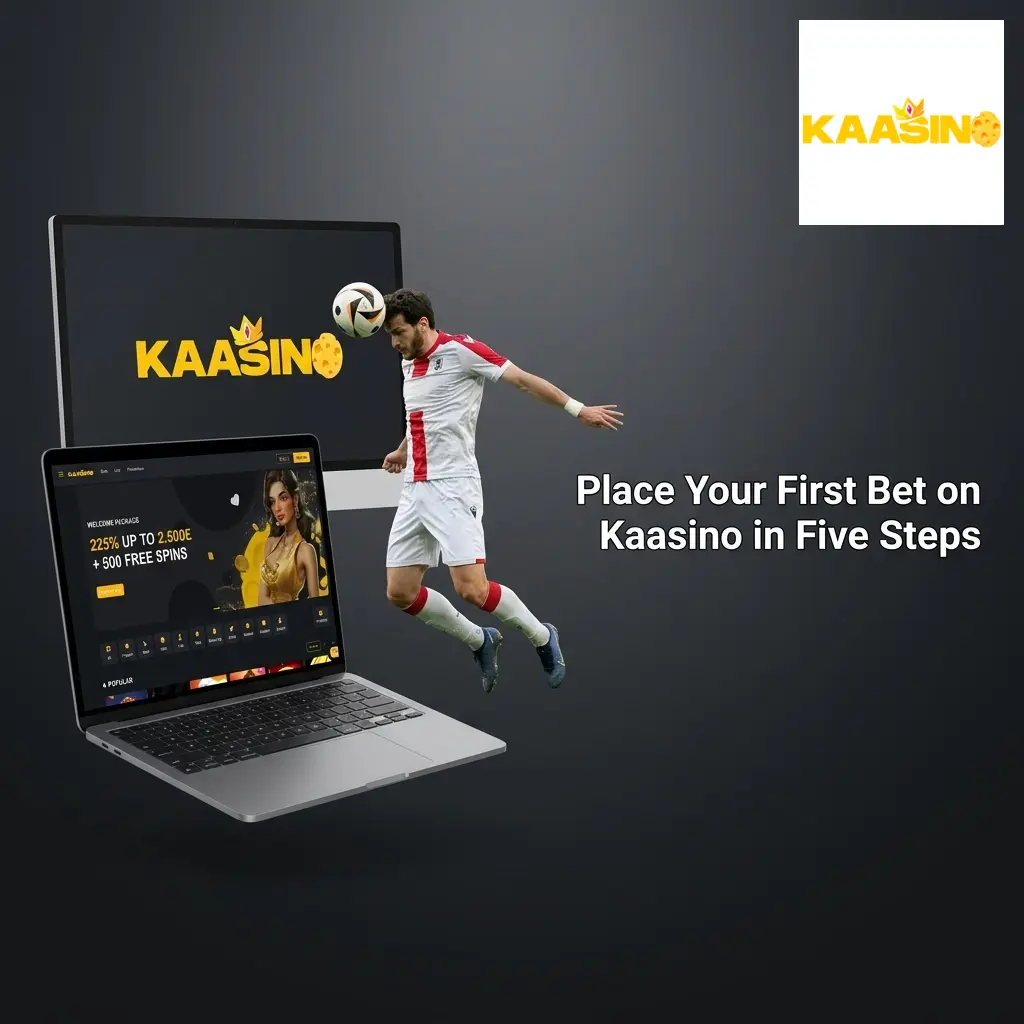 Step-by-step guide showing how to place your first bet on Kaasino, from registration to confirmed wager